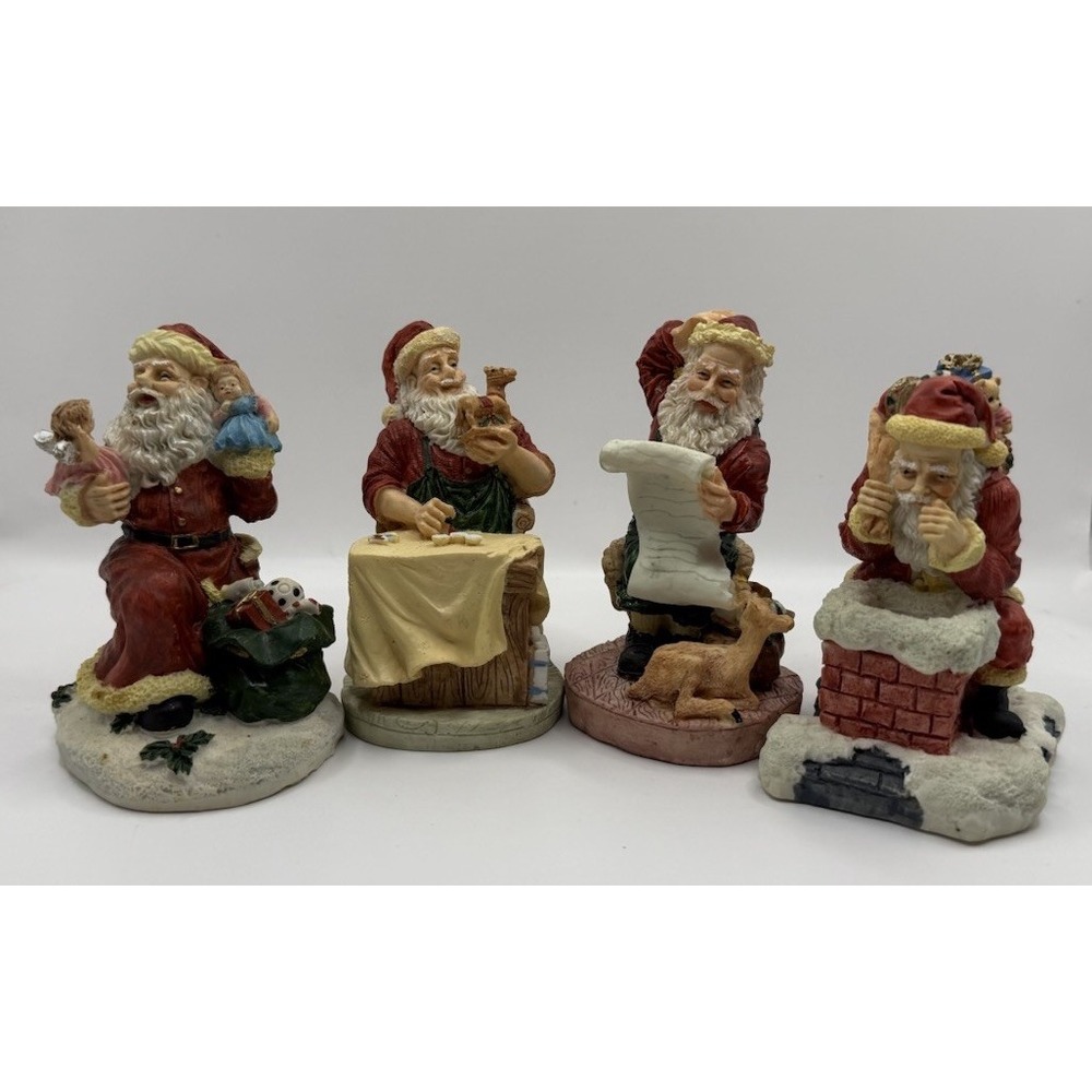 Brink's 1992 4 Santa' Figurines